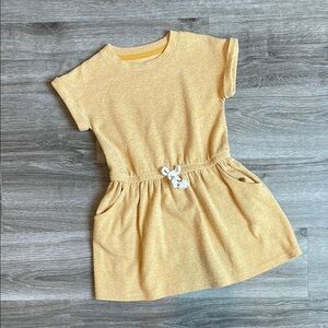 Cat & Jack yellow ribbed little girls dress
